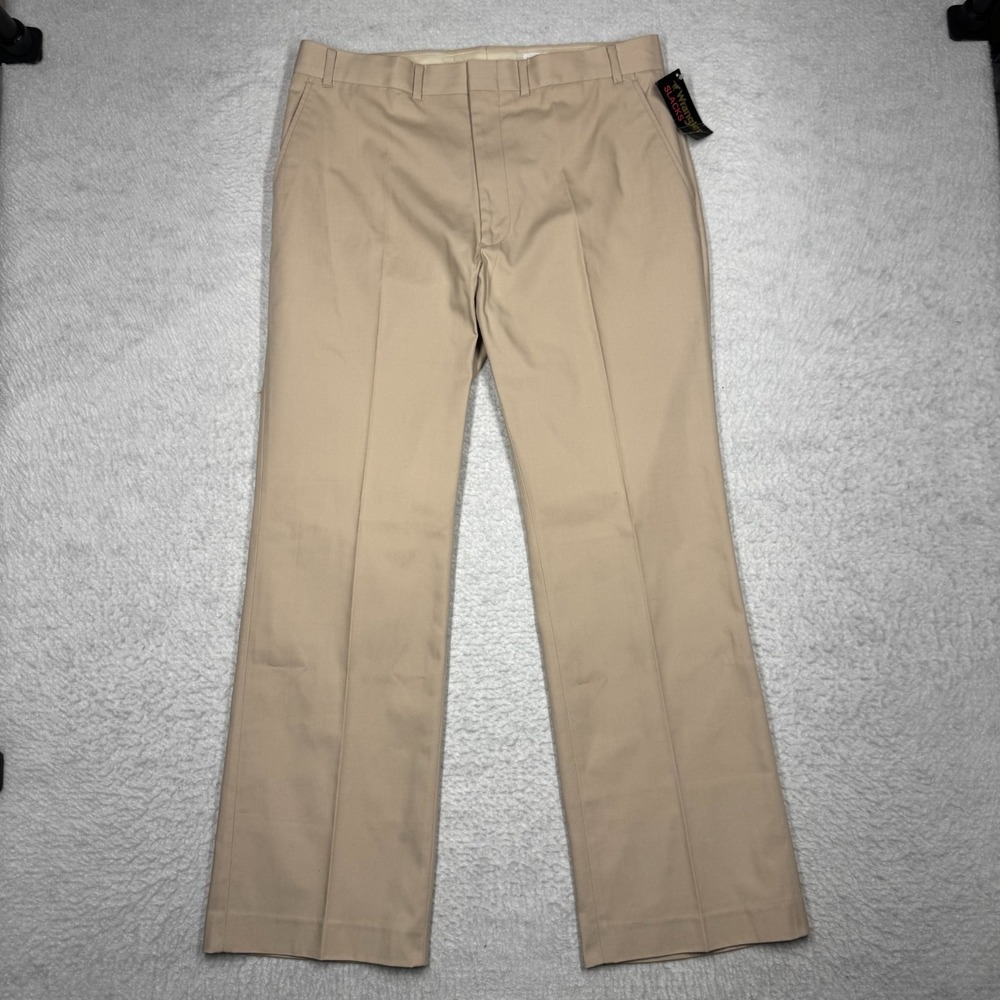 NWT Vintage Wrangler Slacks Western Cowboy Beige Khaki Men's Size 37 (36x30)